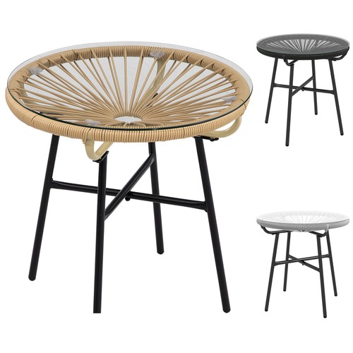 Ratten beistelltisch runder - ratten, beistelltisch,