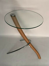 Design Beistelltisch Glastisch Tango Couchtisch H 45 cm Ø 45 cm (2)/B