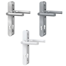 BASI - Schmalrahmen-Drücker-Garnitur - Langschild rund - für Profilrahmentüren