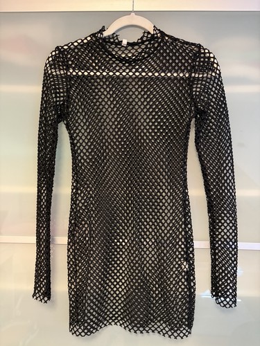 Netzkleid schwarz xs - schwarz, gr.