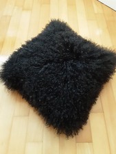 ZOEPPRITZ Kissen Explode Tibetlamm-Fell tief dunkelbraun -40x40 cm  NEUwertig