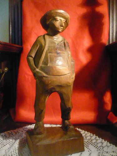 Alte skulptur holz - skulptur, bauer