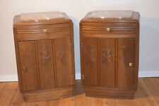 2 Nachttische mit Marmorplatte Antik Frankreich Italien Jugendstil Barock Massiv