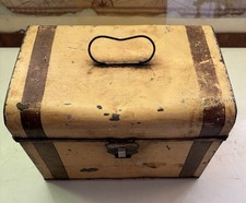 Vintage blechkoffer gelb - vintage,