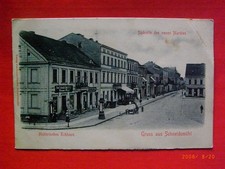 Schneidemühl Pila in Westpreussen +++ Südseite Markt, Eckhaus,Geschäfte, um 1900