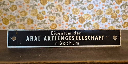 Altes aral eigentumsschild - aral,