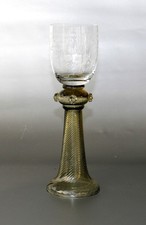 Theresienthal, Weinrömer, Gravur, Hohl Schaft, H. ~22cm, ~200g, ~Jugendstil