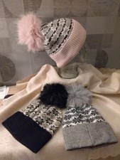 Damen Strick Mütze mit Rand