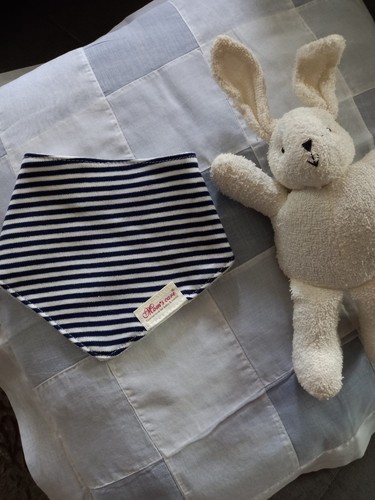 Baby lätzchen blau gestreift - blau,