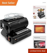 Keramik Gasheizung tragbar outdoor Camping Wohnwagen Heizer 1.3kW schwarz