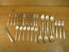 27 Teile altes Besteck für Sibefa SAM 60er Silberauflage Tisch Landhaus