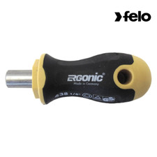 Felo - ERGONIC - Schraubendreher mit 2K-Griff - Stubby- Bithalter 1/4 kurz
