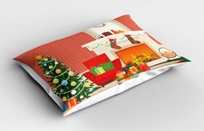 Kopfkissenbezug Modern Dekokissen Kamin Weihnachten Wesentliche Zimmer