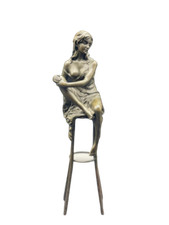  Bronze Statue, Woman at Bar