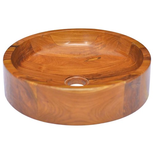 Teak waschbecken φ40x10cm - waschbecken,
