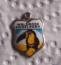 Bettelarmband Wappen Anhänger - Vogelpark Walsrode  - 800 Silber (Suvenja)