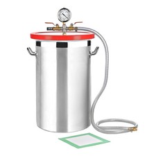 B Ware / 27,7L Vakuumkammer Edelstahl 280x450mm Entgasungskammer Vakuum 2