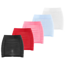 Damen Bodycon Bands Mini Hüftumschlag Rock Halb-durchsichtig Nachtwäsche Kurz