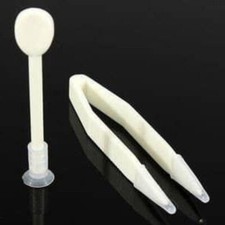 Kontaktlinsen Applikator Entferner Set Weiche Spitze Pinzette Hygienelinse - Weiß