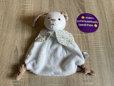 Schmusetuch Schnuffeltuch Kuscheltuch Sterntaler Hase weiß bunter Kragen Top