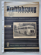 Heft 3 1952 KFT Kraftfahrzeugtechnik DDR IFA Fahrzeuge BUS PKW LKW Krad Oldtimer