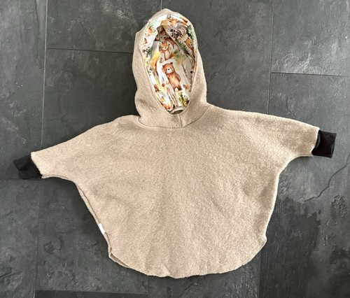 Wollponcho beige 100 - beige, 100%