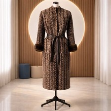 Damen Mantel Karakul Optik mit