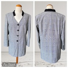 Blazer Gr. 50 Jacke Glencheck Classic Grau/Schwarz/Weiß/Gelb HOCHWERTIG