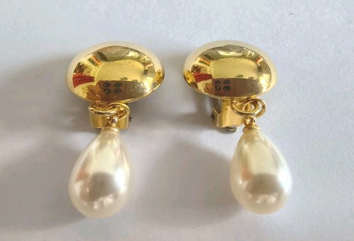 Vintage ohrclips perle faux - ohrclips, perle-faux