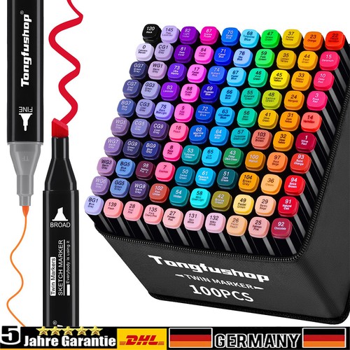 100 farbige graffiti stift - farbige,