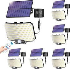 234 LED Solarleuchte Solarlampe mit Bewegungsmelder Außen Fluter Sensor Strahler