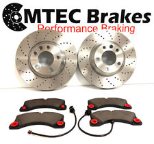 Porsche Cayenne 92A 4.2 S 12- Vorne Bremsscheiben Gebohrt & Beläge & Sensore