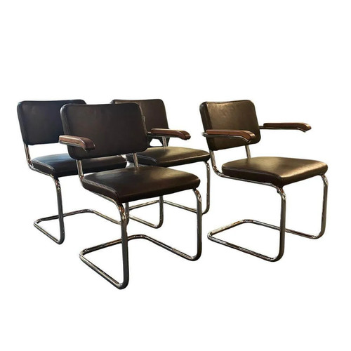Thonet 4er set polsterstuhl - thonet,
