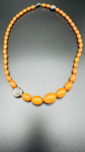 35g antike bernstein kette - bernstein,