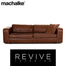 Machalke Valentino Leder Sofa Braun Dreisitzer Couch