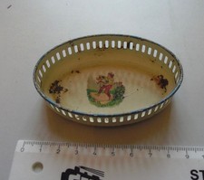 Puppenstubengeschirr -  Brotkorb aus Metall