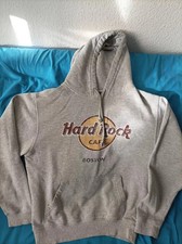 HARD ROCK CAFE BOSTON Herren Hoodie Sweatshirt Gr. M Pullover Sweater Logo Grau
