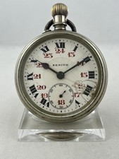 Eisenbahner Taschenuhr Zenith Handaufzug 56mm, funktioniert