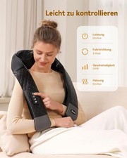 4D Shiatsu Nacken-Schulter-Massagegerät | 2 Tragemodi | Wärme | Auto-Adapter!