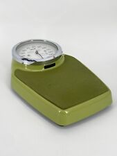 * SECA MECHANISCHE PERSONEN KÖRPER BODEN WAAGE GRÜN CHROM VINTAGE 70ER