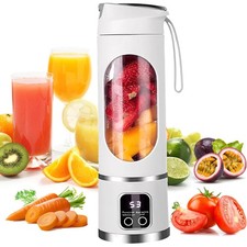 Tragbarer Mixer,USB-C Wiederaufladbarer Persönlicher Mixer für Smoothie Mixer