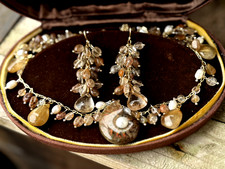 Set Ohrringe Kette Ammoniten