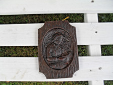 2 Stück Wachsbilder Bild 9 x 13 cm d. braun Hängekordel Wachs Bilder