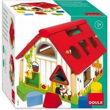 Holzhaus mit geometrischen