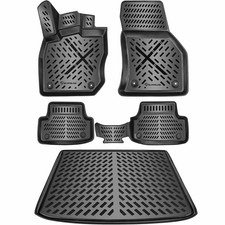 ELMASLINE Gummimatten & Kofferraumwanne Set für VW GOLF 8 [VIII] ab 2019 Variant