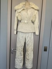 Damen Moncler weißes Skiset