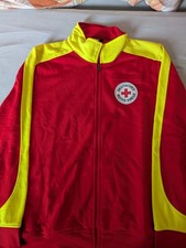 Sweatjacke Rot/Leuchtgelb