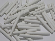 20x Keramikrohr, Röhrchen bis 1350°C, 50x6,2mm Isolator Thermoelement