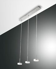 FABAS LUCE LED Pendel Leuchte Dunk 3flg. 3239-47-212 dimmbar Alu gebürstet