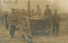Soldaten an der Feldküche, Infanterie-Regiment, Foto-Feldpostkarte 1915